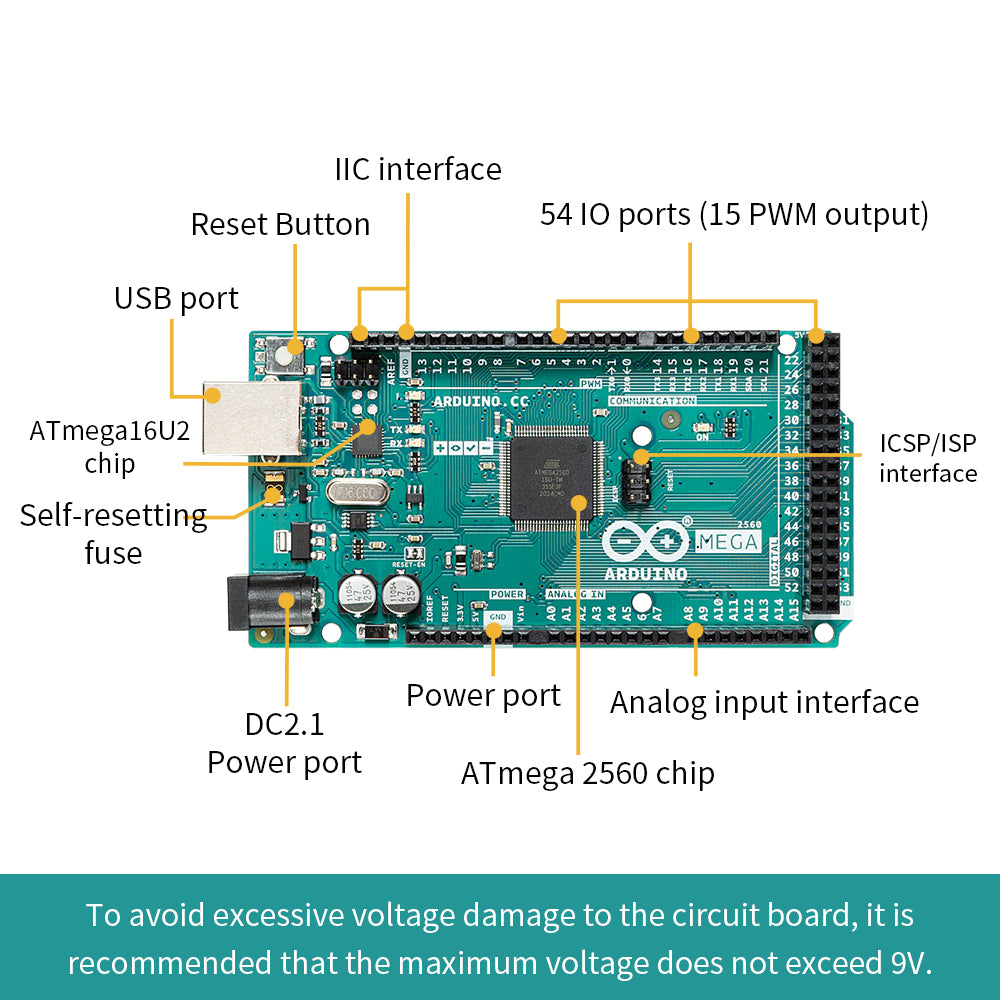 Original Arduino MEGA 2560 R3 ATmega2560 Development Board For Arduino