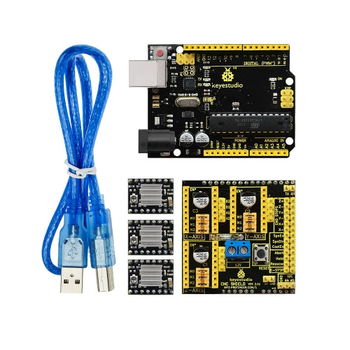 Keyestudio CNC KIT for Arduino CNC Shield V2+UNO R3+3xA4988 GRBL compatible