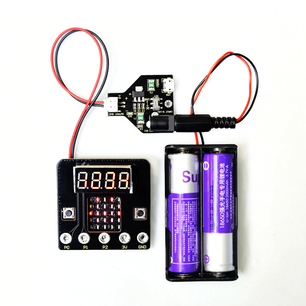 Keyestudio Micro bit 4-Digit Tube Shield(Black and Eco-friendly)