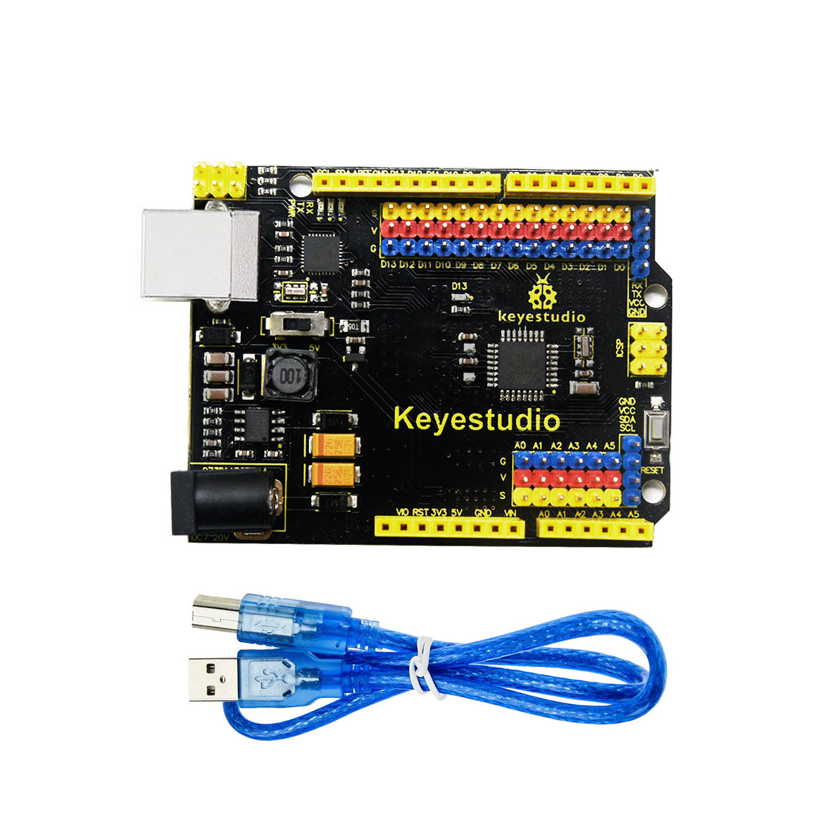 KEYESTUDIO UNO R3 Development Board For Arduino Official Upgrated Version With Pin Header Interface