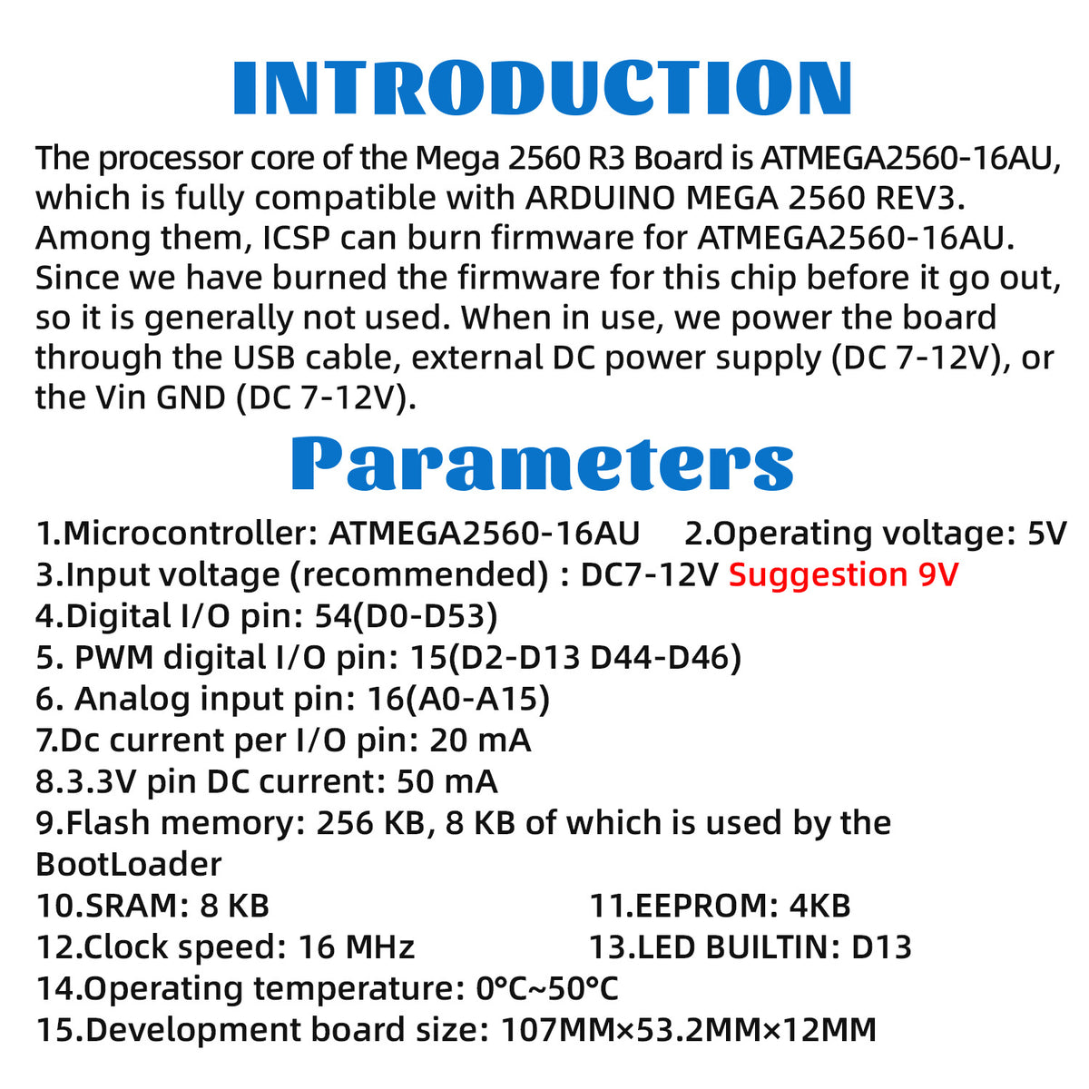 Keyestudio MEGA 2560 R3 Development Board ATMEGA2560-16AU Controller Board With TYPE-C Cable For Arduino