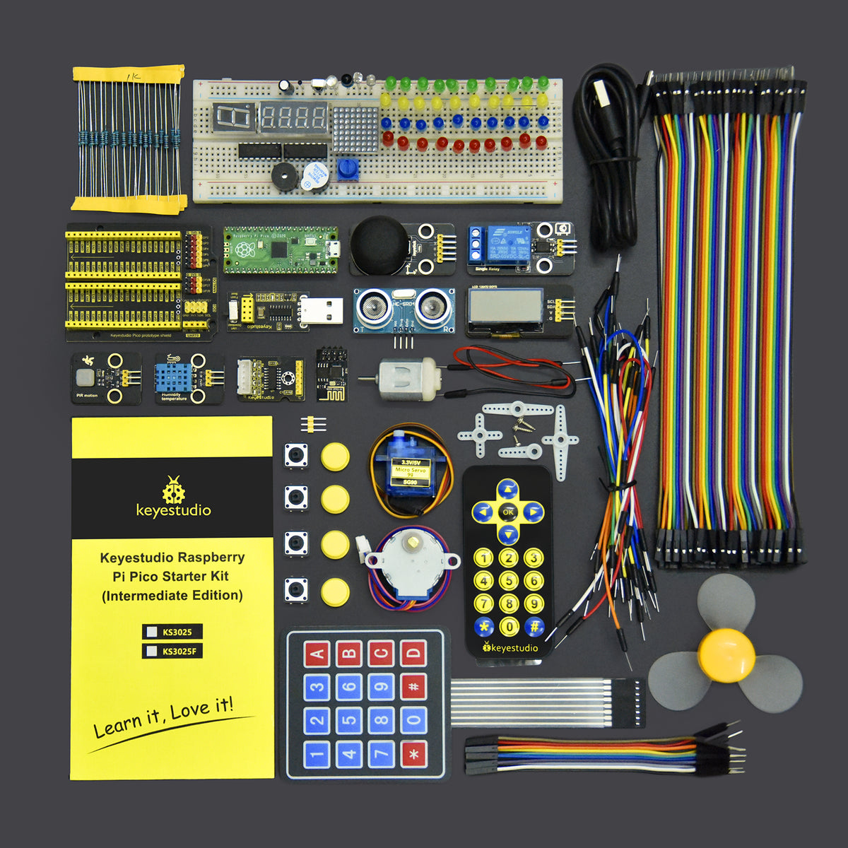 Keyestudio Raspberry Pi Pico Complete Learning Kit Education DIY Kit