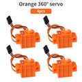 4pcs Programmable Building Block Servo / 360 Degree Motor for DIY Electronic Smart Car