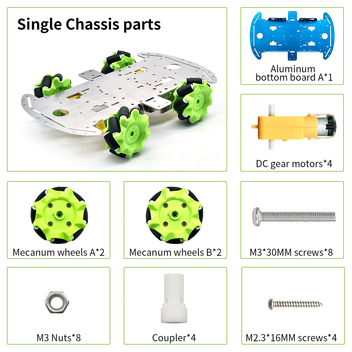 Keyestudio 4WD Mecanum Wheel Smart Robot Car Aluminum Chassis Kit For Arduino Raspberry Pi