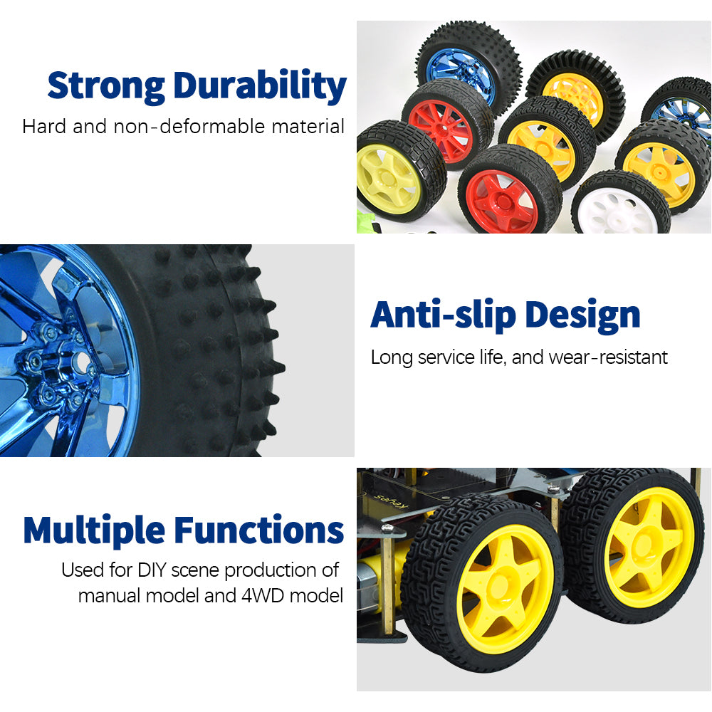1PCS Robot Wheel Mecanum Different Colors Wheels For Arduino Smart Car Robot Wheel Accessories