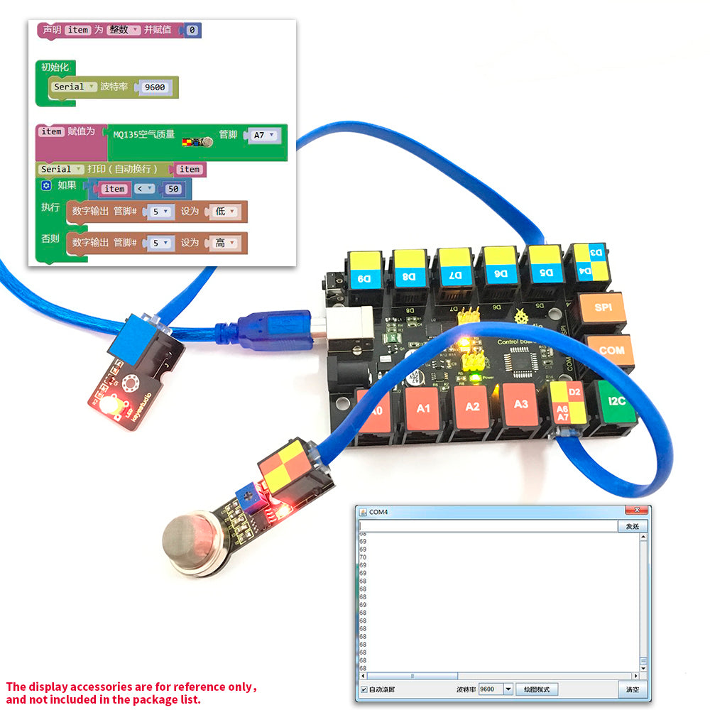 Keyestudio EASY Plug MQ-135 Air Quality Sensor Gas Detection Module for Arduino STEAM