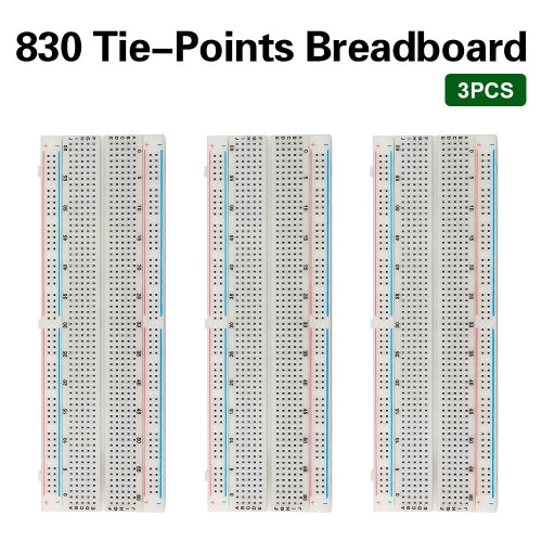 3PCS HIGH QUALITY Breadboard 830 Point Solderless PCB Bread Board MB-102 For Arduino Proto Shield DIY
