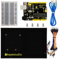 Keyestudio R3 Board +400 Holes Transparent Breadboard +Chassis +65 Jumper Wires +50 cm USB Cable For Arduino DIY Project