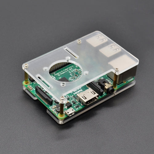 Black/Blue/Red Acrylic Case Box Wall-mounted for Raspberry Pi 4B/ Mountable Cooling F(No Raspberry Pi 4B Board )an