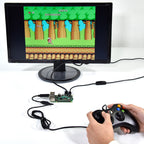 Console Wired Controller USB PC Laptop Joystick Controller Support Raspberry PI Controller Black