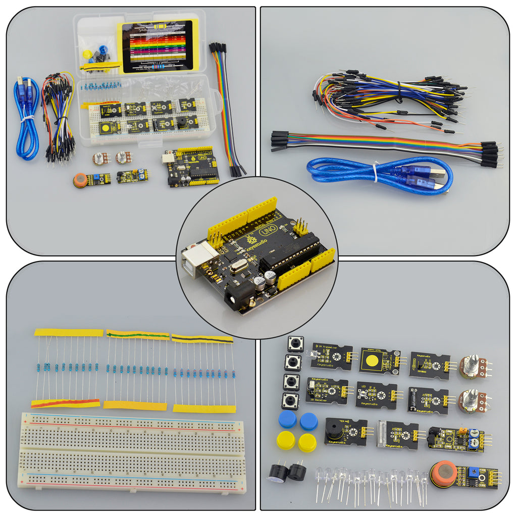 Keyestudio Sensor Starter Kit-K1 For Arduino Education Learning Programming with UNO R3 +DS18B20+IR Receiver+IR Transmitter