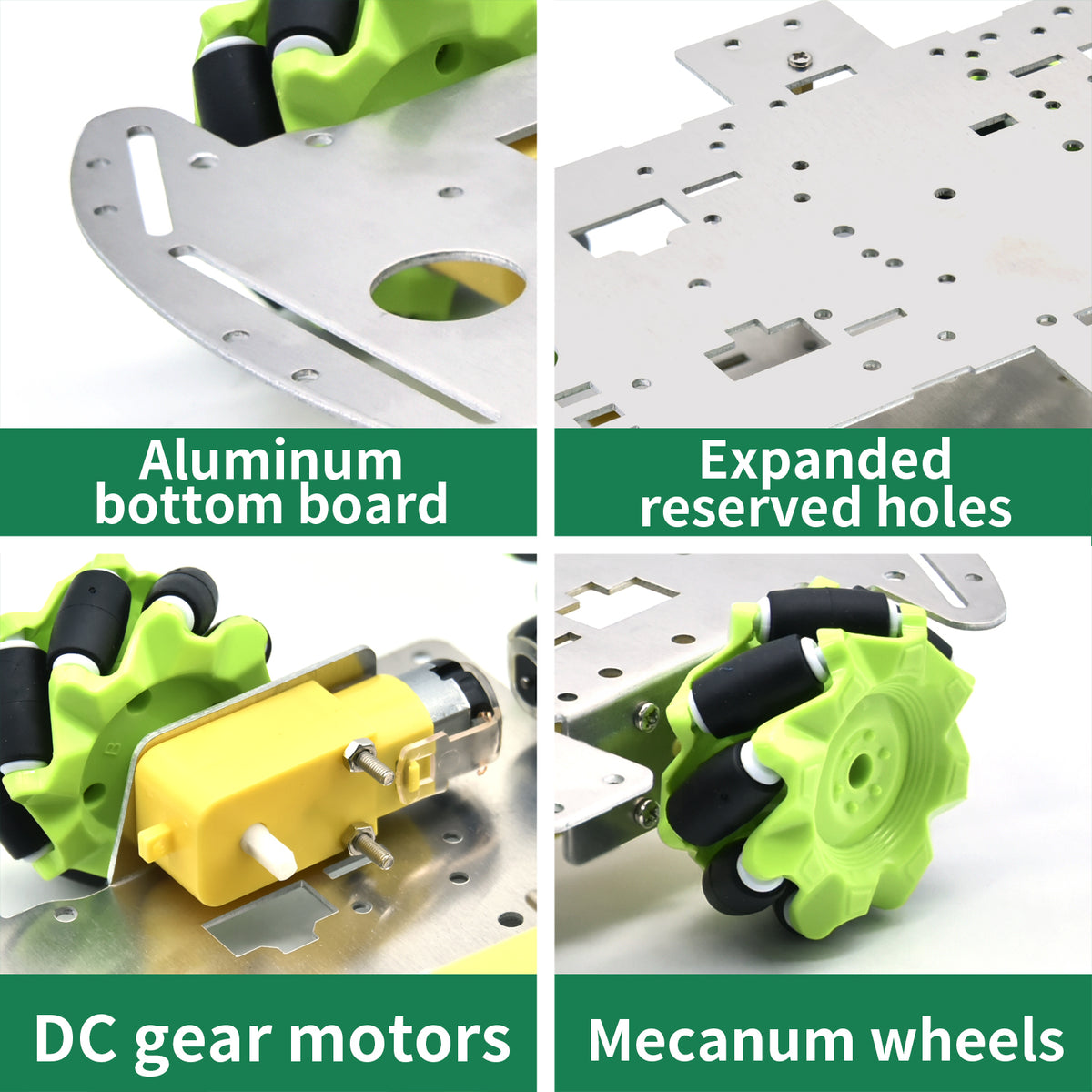 Keyestudio 4WD Mecanum Wheel Smart Robot Car Aluminum Chassis Kit For Arduino Raspberry Pi