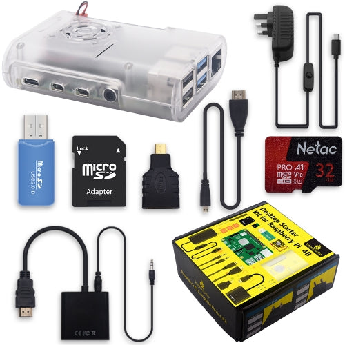 Keyestudio Original Raspberry Pi 4B Starter Kit Complete Device Kit With UK Plug Power Supply (No Raspberry Pi board)