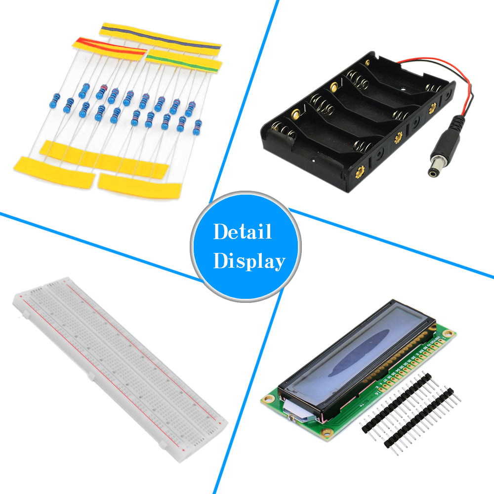 Keyestudio Basic Starter Learning Kit (no UNO board) for Arduino Programming Education with LEDs+PDF