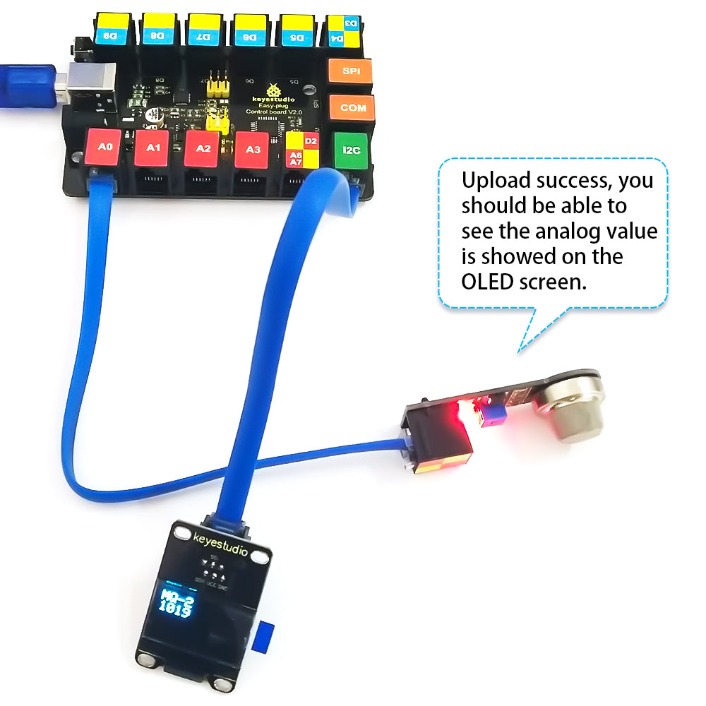 Keyestudio EASY plug Analog Gas Sensor MQ-2 for Arduino starter STEAM
