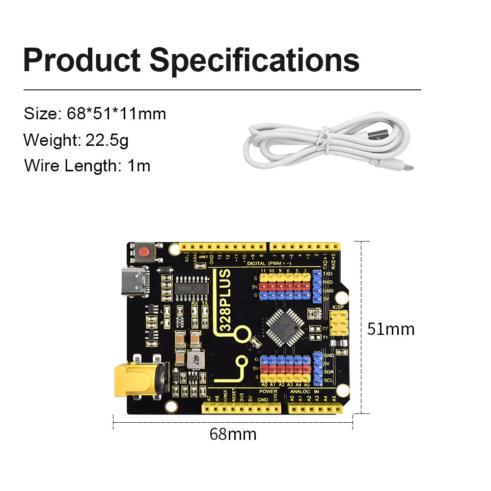 Keyestudio 328 PLUS Control Board for Arduino UNO Board