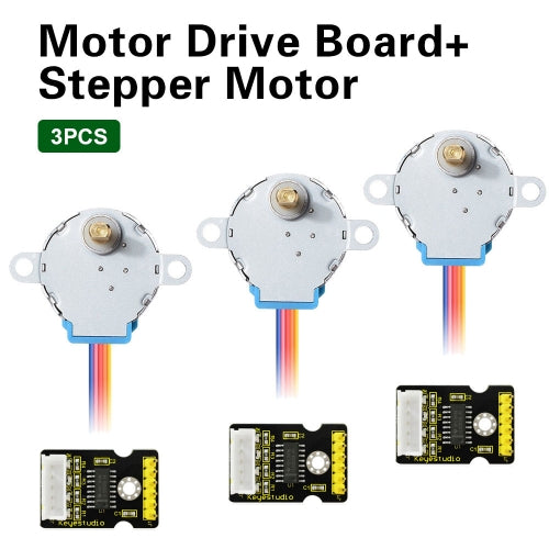 3 PCS (Keyestudio 5V Stepper Motor 28BYJ-48+ULN2003 Driver board) for Arduino