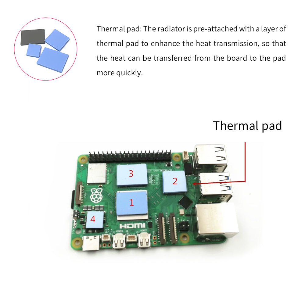 Raspberry Pi 5 3007/3010 5V Speed Adjustable Fan For Raspberry Pi Heat Sink Quiet And Active Cooling Stable Heat Dissipation