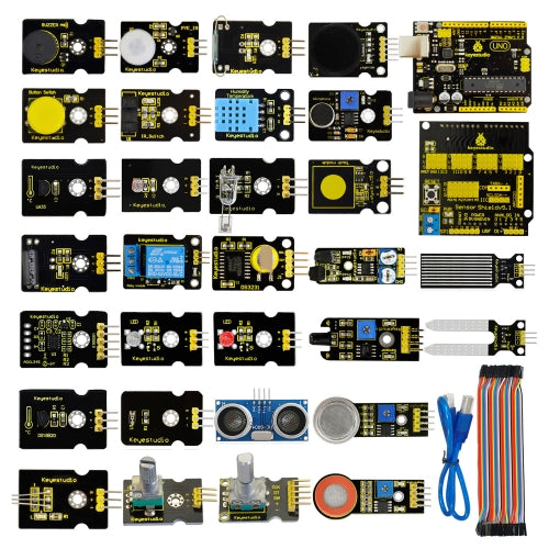 Keyestudio sensor starter kit For Arduino Education Project+Shield V5+Sensors+Dupont cable+PDF