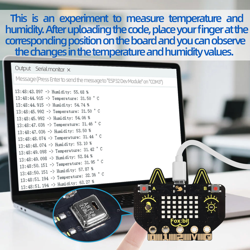 Keyestudio Foxbit STEM Education ESP32 Development Board Wireless Communication With TYPE-C For Arduino and Python