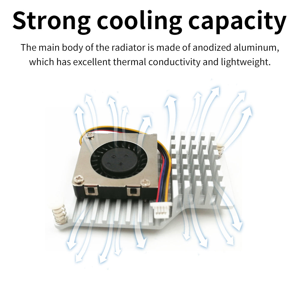 Raspberry Pi 5 3007/3010 5V Speed Adjustable Fan For Raspberry Pi Heat Sink Quiet And Active Cooling Stable Heat Dissipation