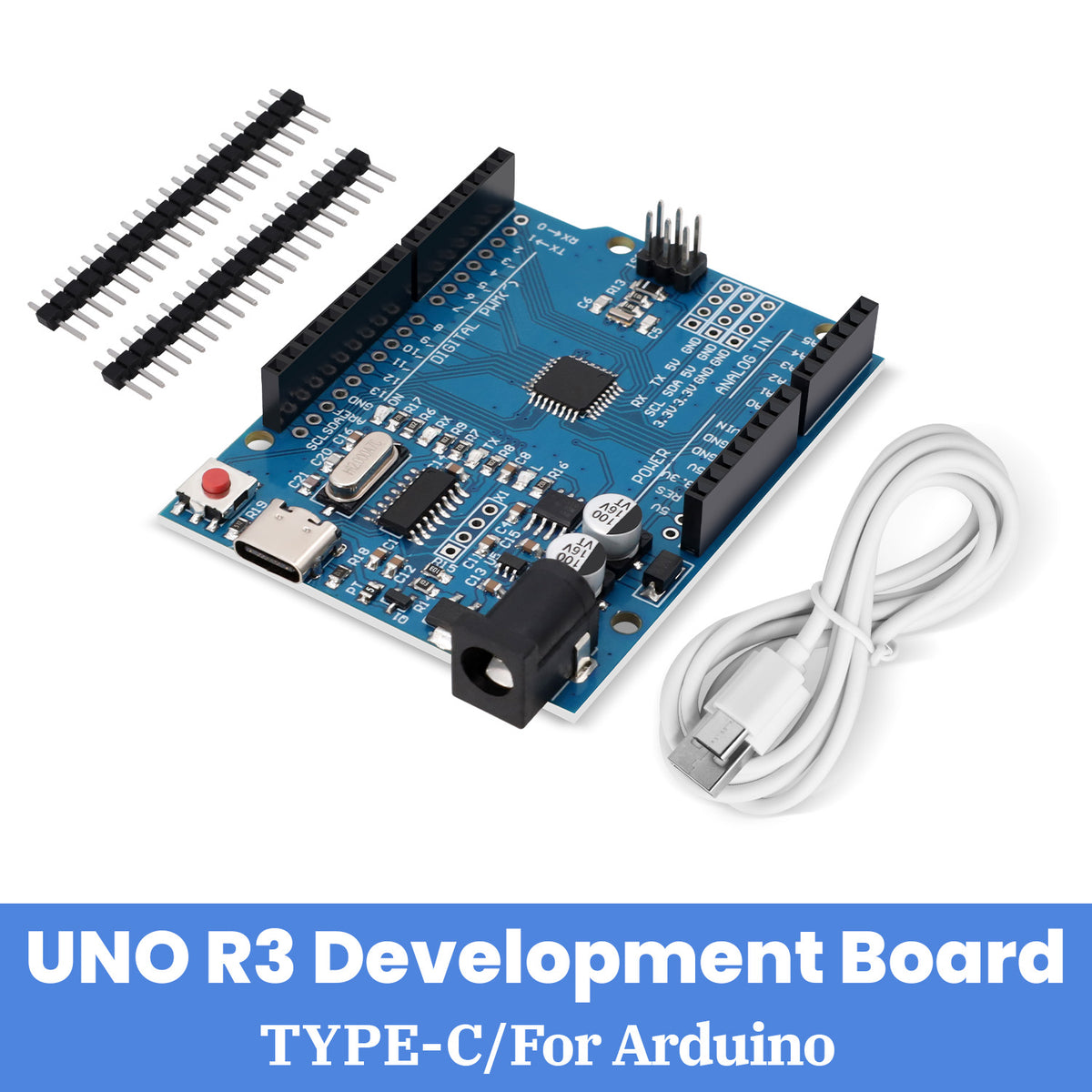 Keyestudio UNO R3 Development Board ATMEGA328P-AU TYPE-C for Arduino UNOR3 Microcontroller Board