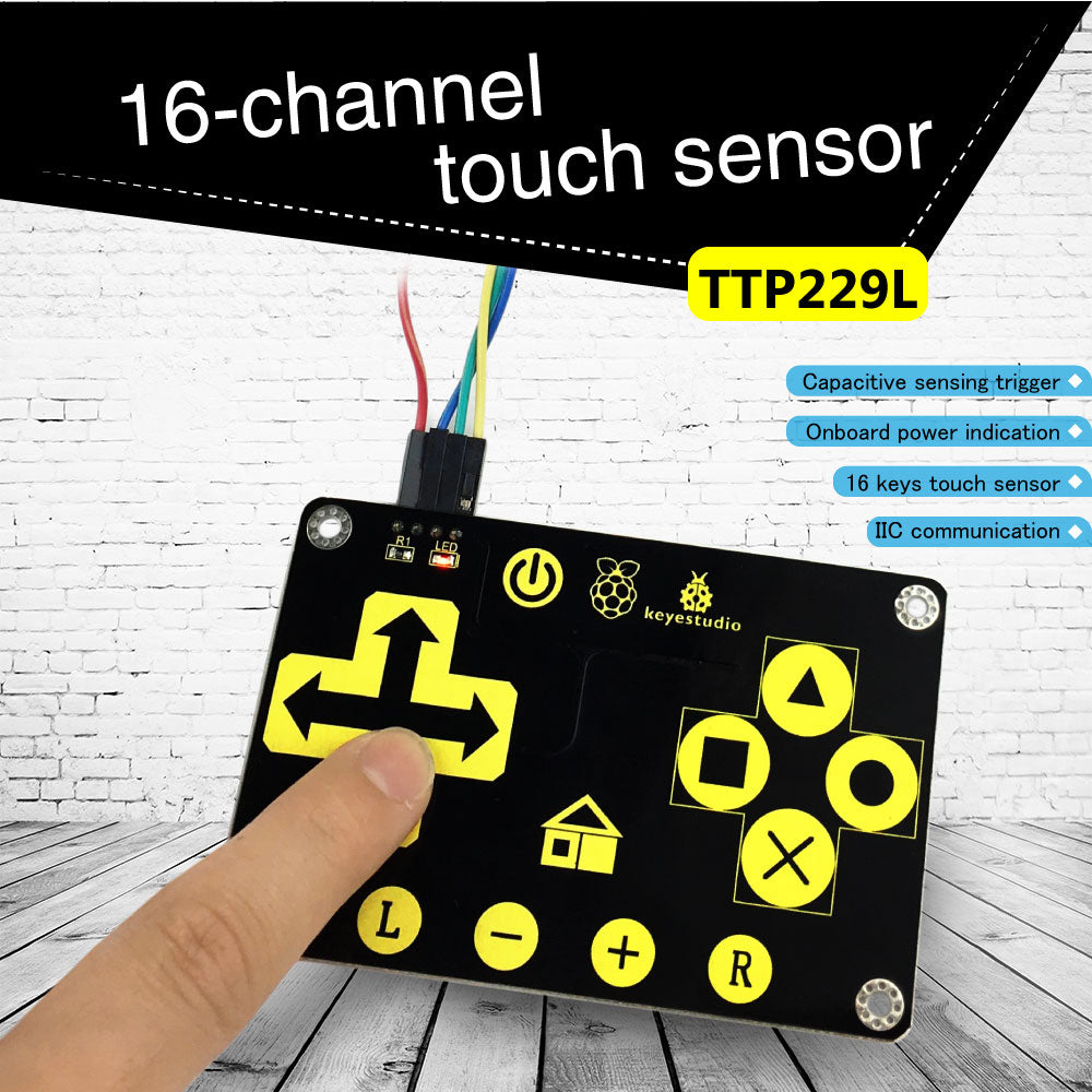 Keyestudio TTP229L 16-key Touch Sensor for Arduino Uno R3