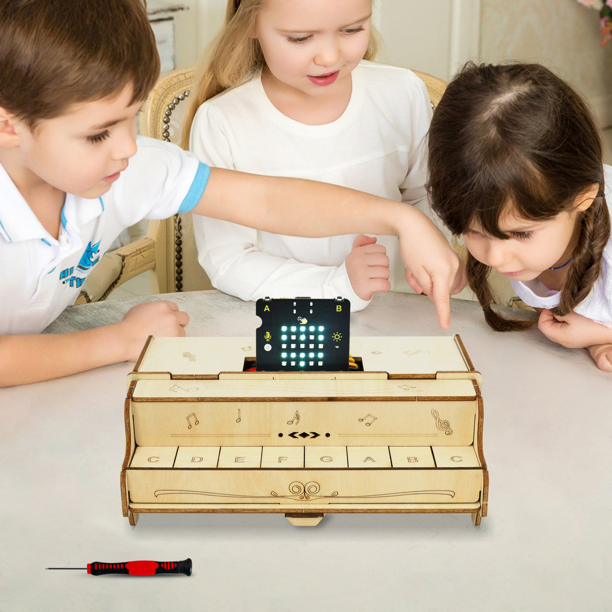 Keyestudio STEM Programming DIY Button Piano Learning Kit For Microbit Starter Kit Support Makcode/KidsBlock Without Board