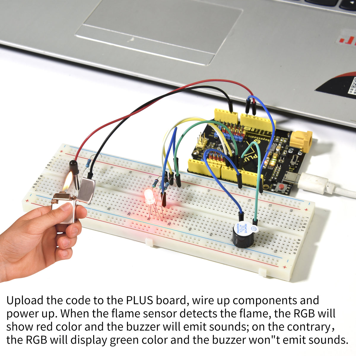 Keyestudio Basic Starter Kit for Arduino DIY Programming Electronics Kit 20Project Without Plus Mainboard