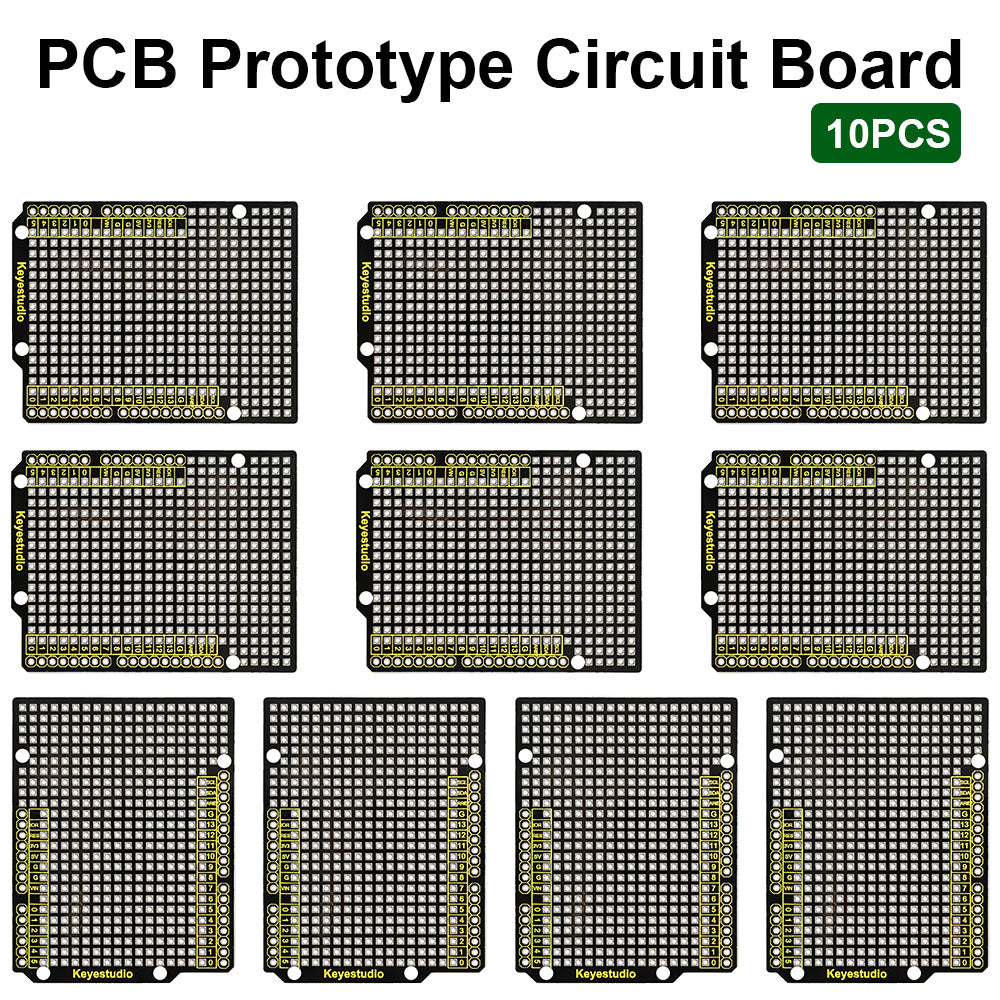 10PCS Keyestudio Prototype PCB Board For Arduino UNO R3 Shield Board FR-4 Environmentally Friendly