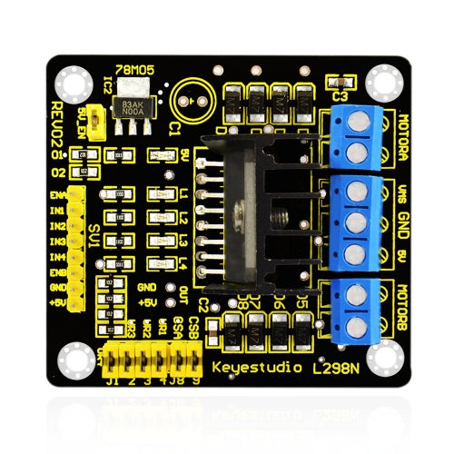Keyestudio New L298N Shield Dual H Bridge DC Stepper Drive Controller Board Module smart car robot