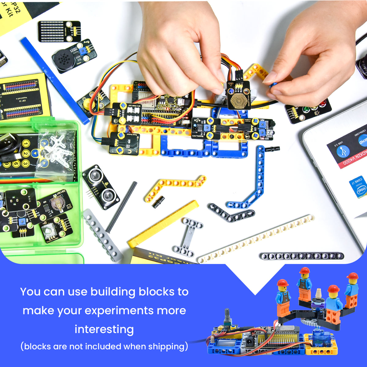Keyestudio ESP32 24 in 1 Sensor Starter Kit DIY Education Kit For MicroPython&Arduino Programming(39 Projects)