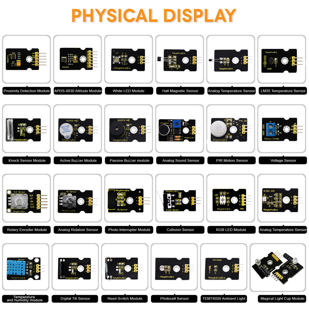 Keyestudio 48 in 1 Sensor Starter Kit Carton Box Packing For Arduino DIY Projects