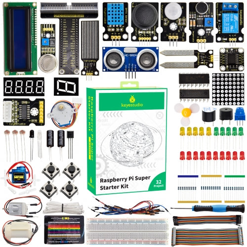 Keyestudio Raspberry Pi 4B Super Starter Kit Python Programming Kit(NO RPI Board )