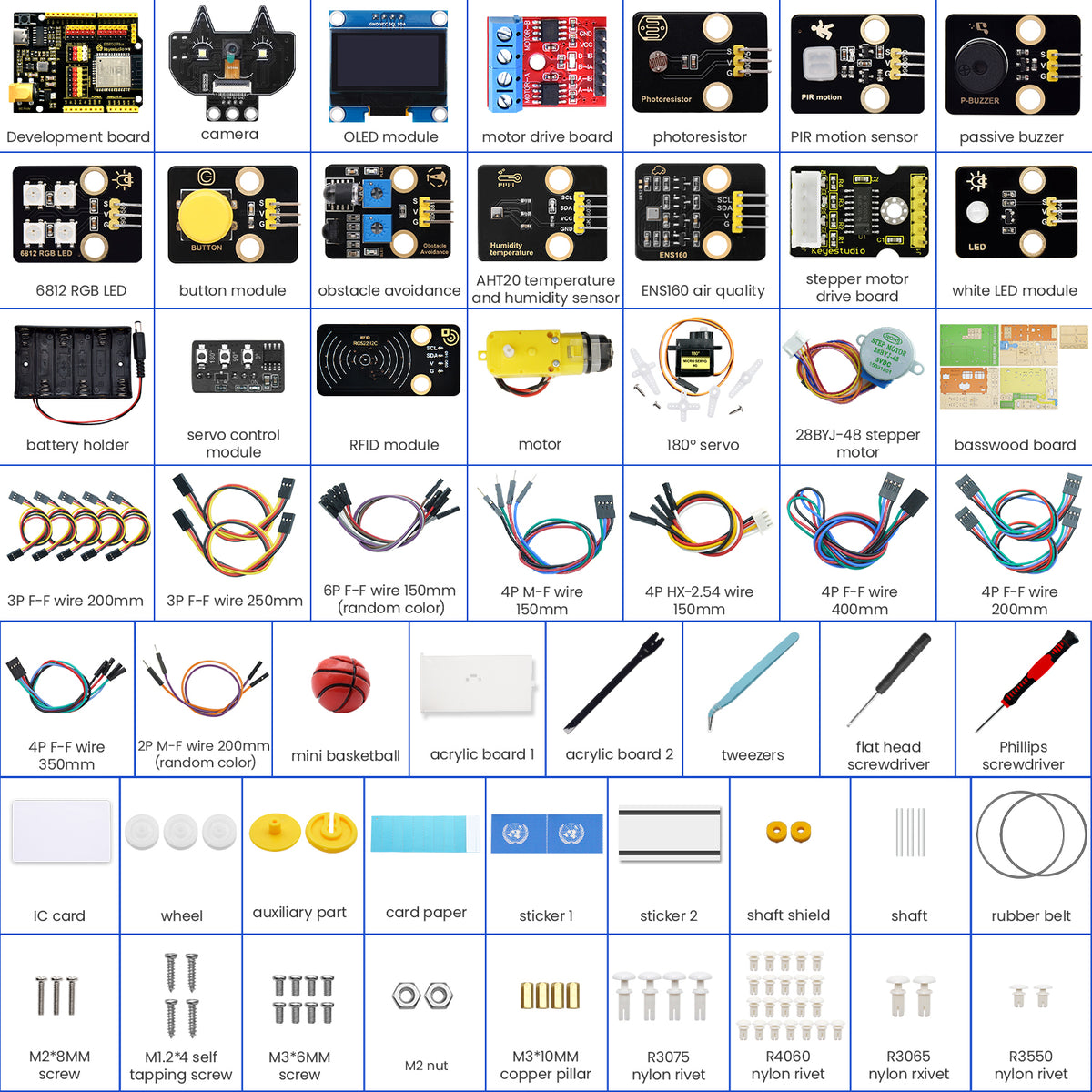 Keyestudio Smart School Learning kit For Arduino ESP32 IoT STEAM Educational Kit for Students