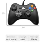 Console Wired Controller USB PC Laptop Joystick Controller Support Raspberry PI Controller Black