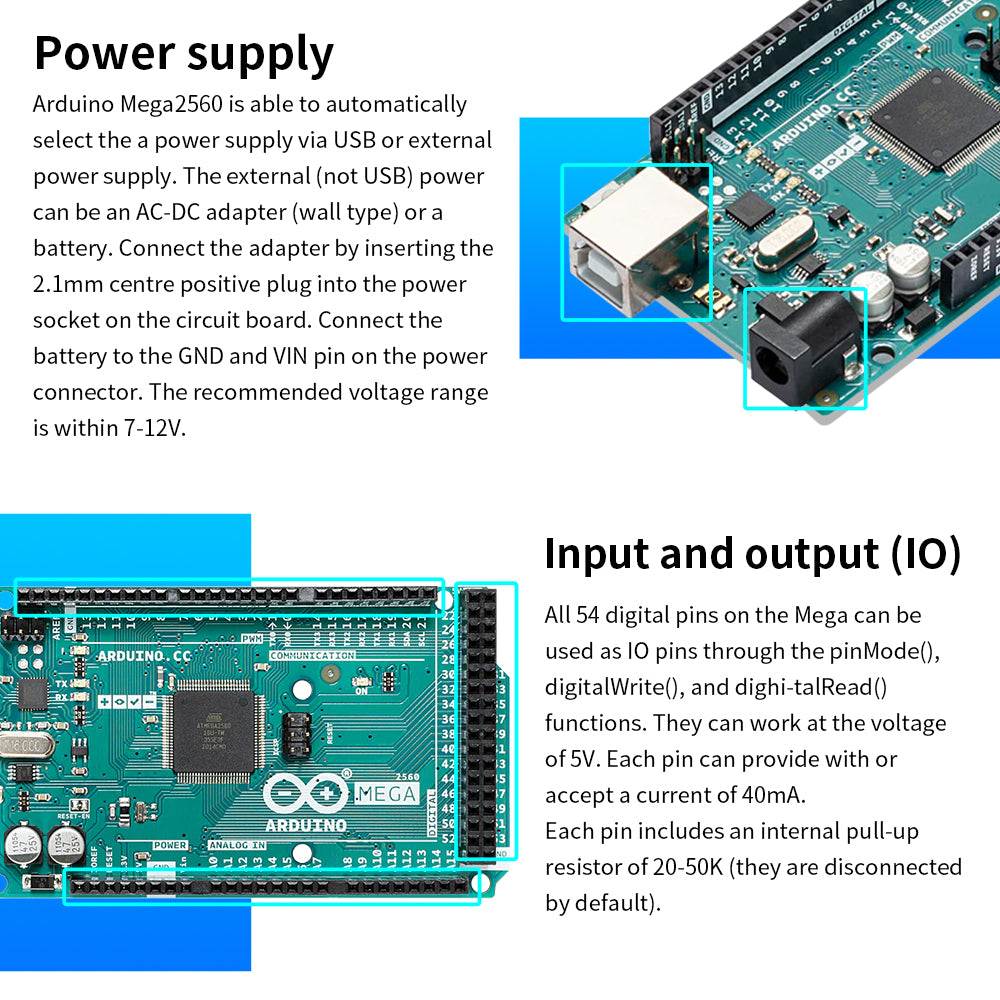 Original Arduino MEGA 2560 R3 ATmega2560 Development Board For Arduino