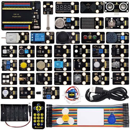 Keyestudio ESP32 37 in 1 Sensor Starter Kit DIY Education Kit For MicroPython&Arduino Programming Without ESP32 board