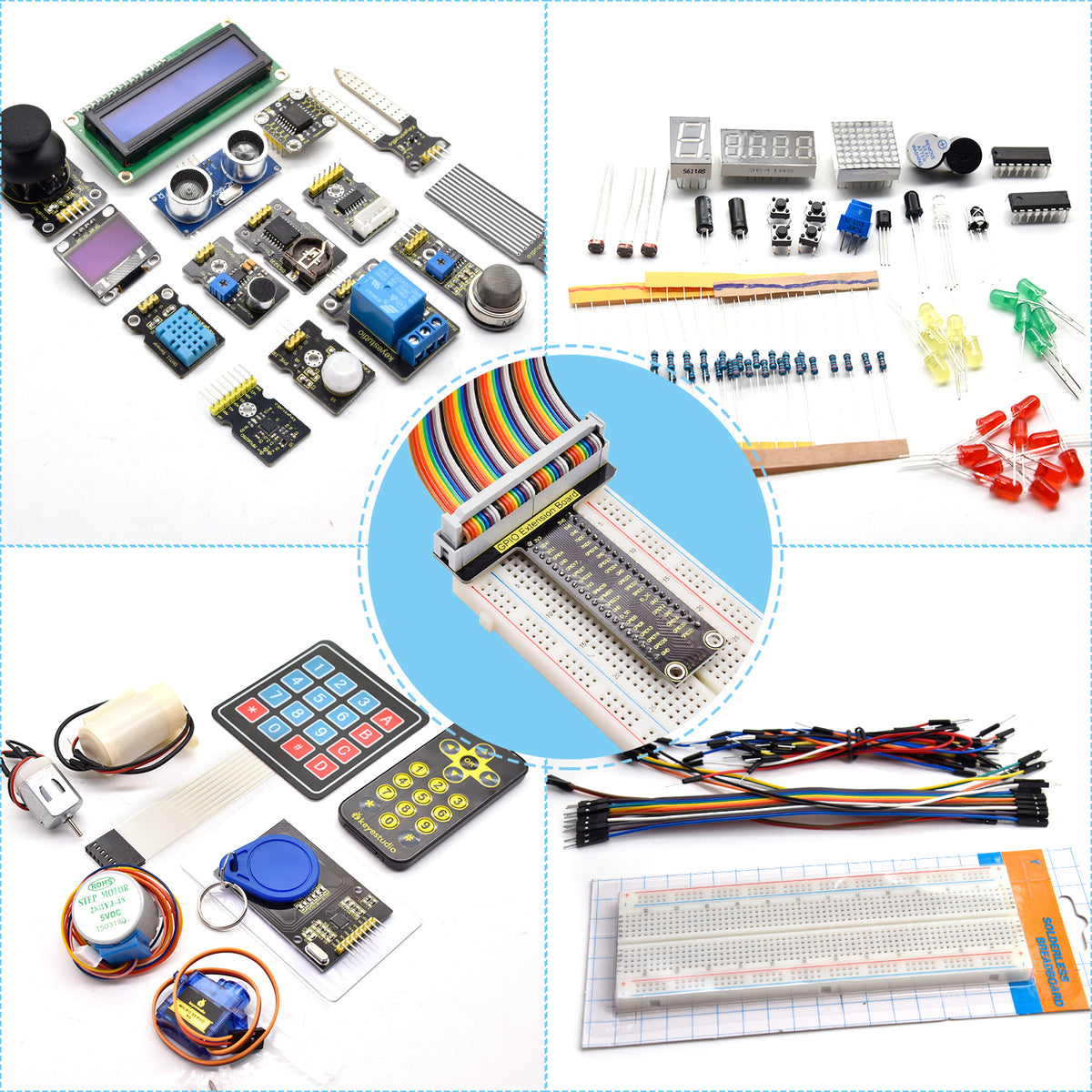 Keyestudio Raspberry Pi Complete RFID Starter Kit-Python (NO RPI 4B Board)