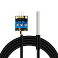 Keyestudio DS18B20 Waterproof /Stainless steel Temperature Detector Sensor With Module (Black and Eco-friendly)