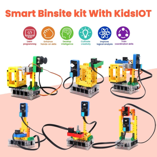 Kidsbits STEM Electronic Building Blocks SmartBinsite Kit With PICO Board for Raspberry Pi Pico Support Kidsblock & Python